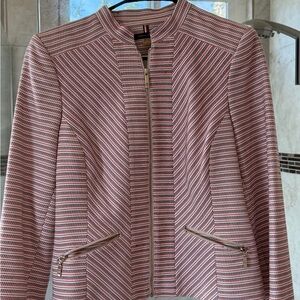 Tommy Hilfiger Pink and White Striped Blazer